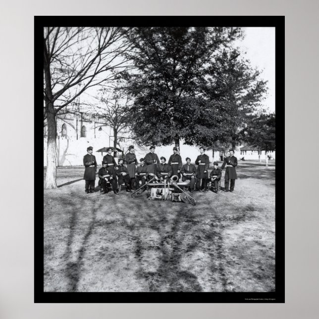 Póster Military Band with Instruments 1865 (Frente)