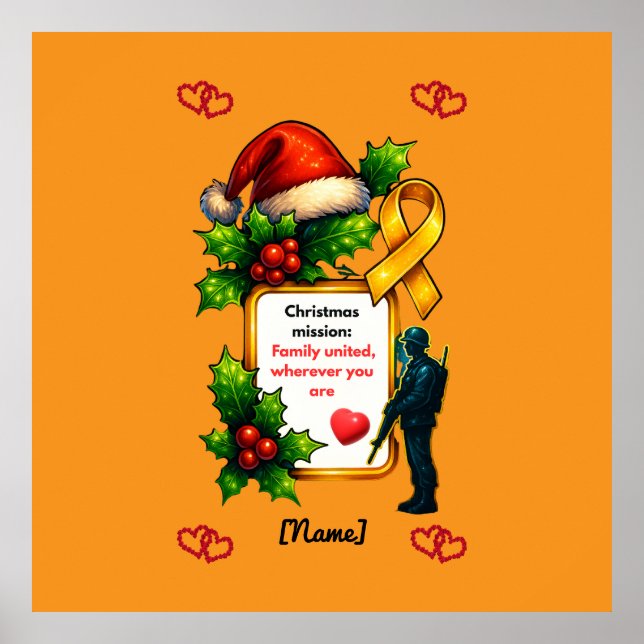 Póster Military Christmas Family Matching – Christ (Frente)