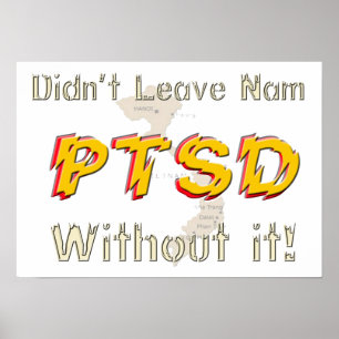 Póster Military Humorous PTSD Poster