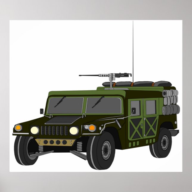 Póster Military Humvee Off-Road Tactical Vehicle (Frente)