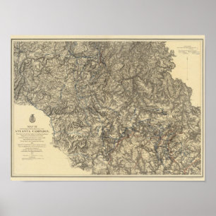 Póster Military Operations of the Atlanta Campaign 3