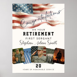 Póster Military Retirement Congratulations Poster