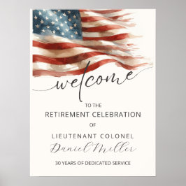 Póster Military Retirement Welcome Poster | Editable