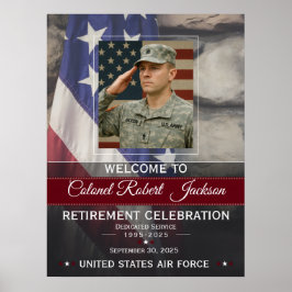 Póster Military Retirement Welcome Sign