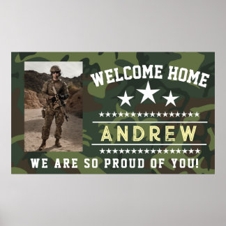 Póster Military Welcome Home Banner - Army National Guard