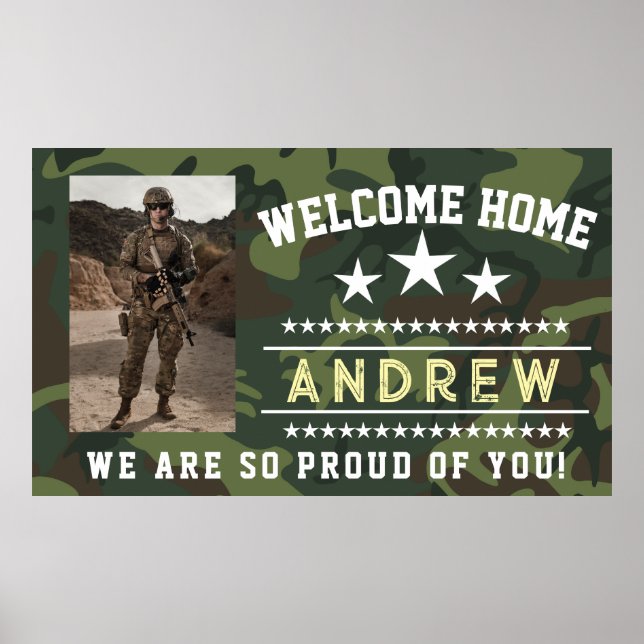 Póster Military Welcome Home Banner - Army National Guard (Frente)