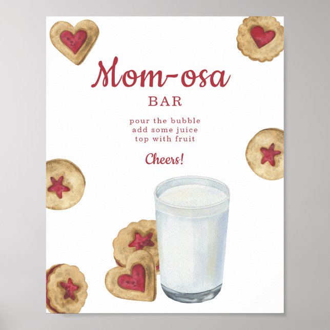 Póster Milk & Cookies Baby shower Momosa bar (Frente)