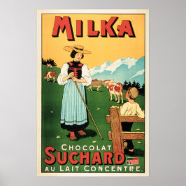 Póster MILKA CHOCOLAT SUCHARD Swiss Milk Chocolate Advert