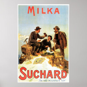 Póster MILKA SUCHARD Chocolates Suizos En Lo Alto De La M