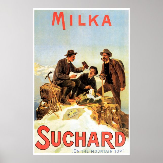 Póster MILKA SUCHARD Chocolates Suizos En Lo Alto De La M (Frente)