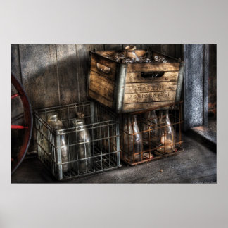 Póster Milkman - Botellas en cajas