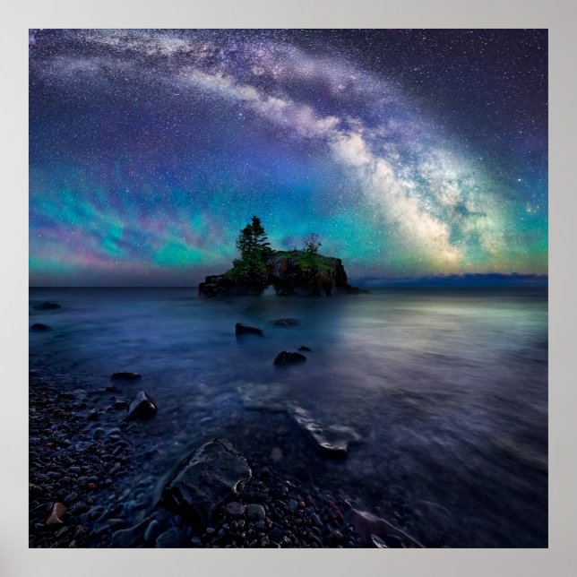 Póster Milky Way over Hollow Rock (Frente)