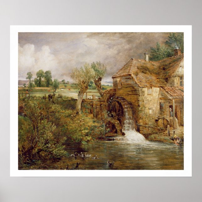 Póster Mill en Gillingham, Dorset, 1825-26 (aceite sobre  (Frente)