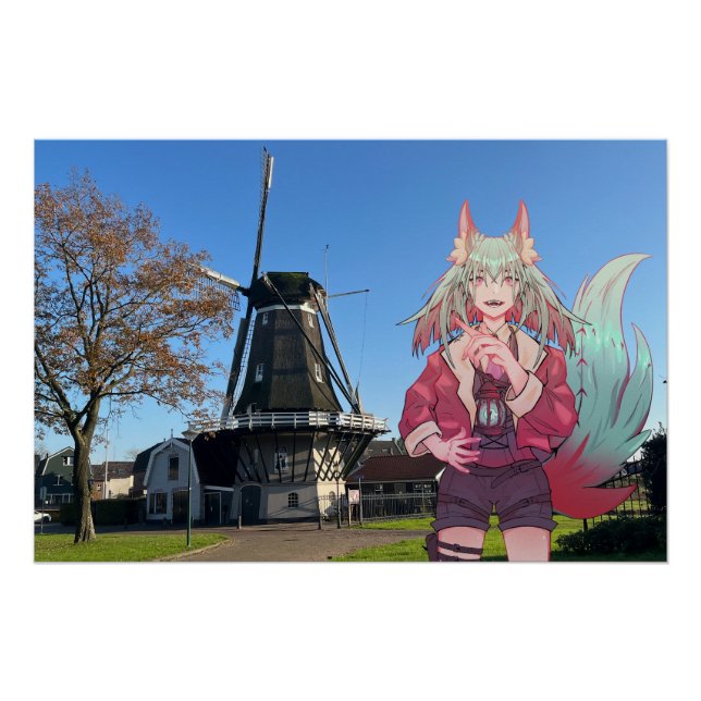 Póster Mill VTuber, Anime (Anverso)