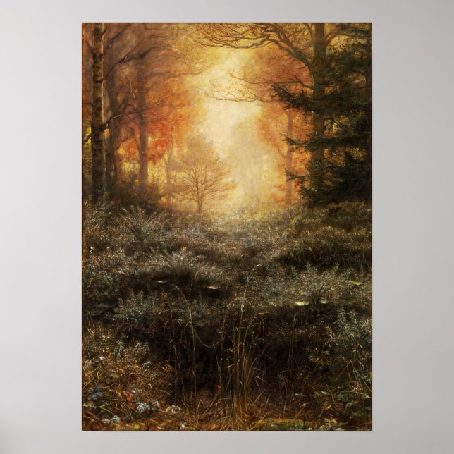 Póster Millais - Brezo empapado de rocío (Frente)