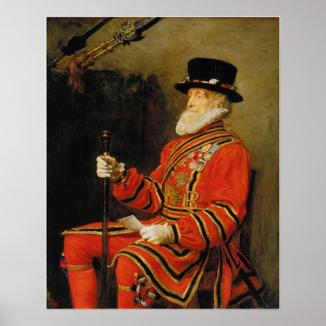 Póster Millais - El Guardia de Alabardero (Frente)