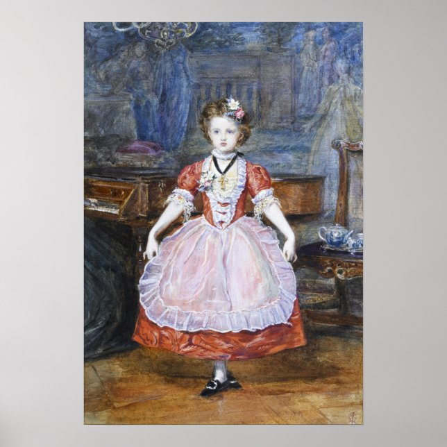 Póster Millais - El Minué 1866 (Frente)