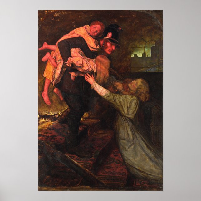 Póster Millais - El rescate (Frente)