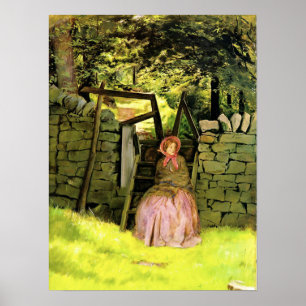 Póster Millais - Esperando 1854