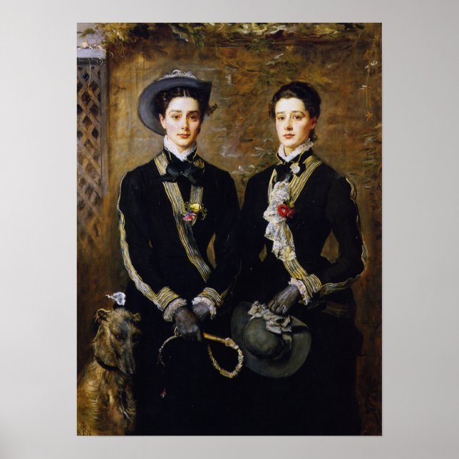 Póster Millais - Gemelos Grace Y Kate Hoare 1876 (Frente)