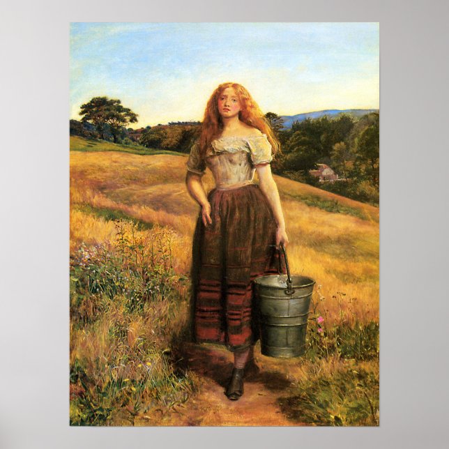 Póster Millais - La hija del granjero (Frente)