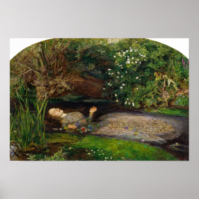 Póster Millais - Ophelia (Frente)