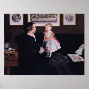 Póster Millais - Sra. James Wyatt Jr Y Su Hija Sara