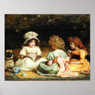 Póster Millais - Té de la tarde 1889