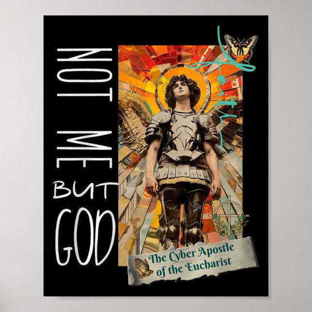 Póster Millennial Saint The Eucharist Not Me God Premium  (Frente)