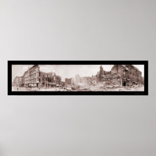 Póster Millón de fotos 1912 de Houston del fuego del