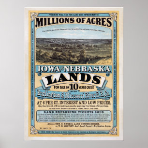 Póster Millones de acres de venta - Poster
