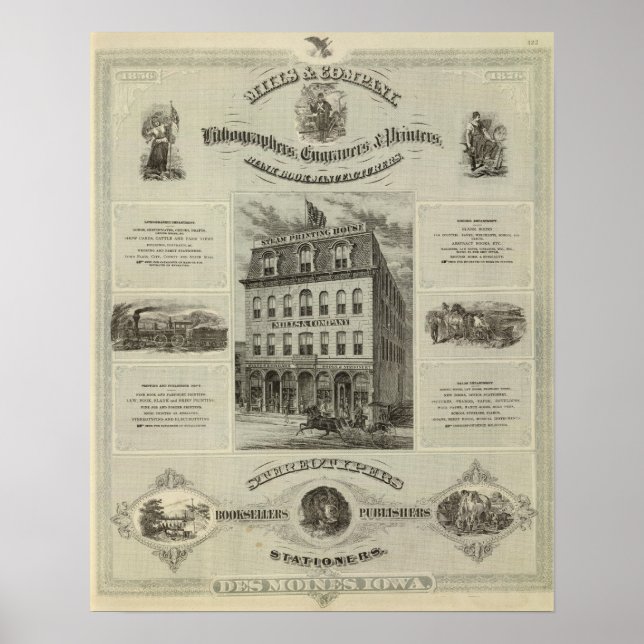 Póster Mills & Company, Des Moines, Iowa (Frente)