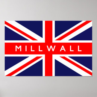 Póster Millwall UK Flag
