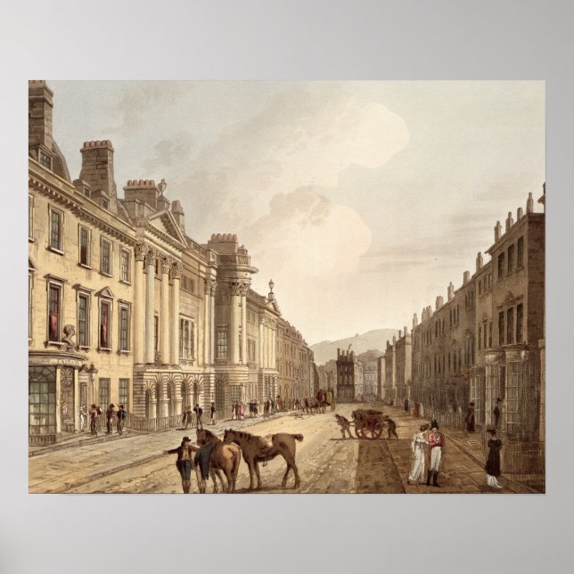 Póster Milsom Street, de 'Bath Illustrated by a Series (Frente)