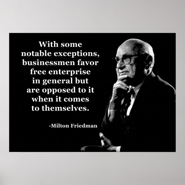 Póster Milton Friedman Crony Capitalism (Frente)