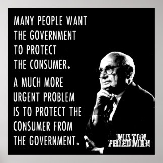 Póster Milton Friedman Free Market Capitalism Liberal