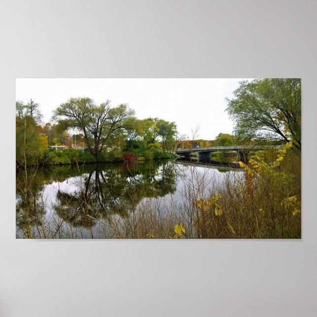 Póster Milwaukee River, West Bend, Wisconsin (Frente)
