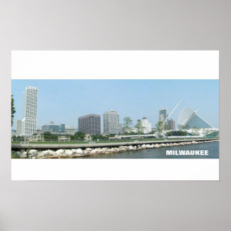 Póster Milwaukee Skyline
