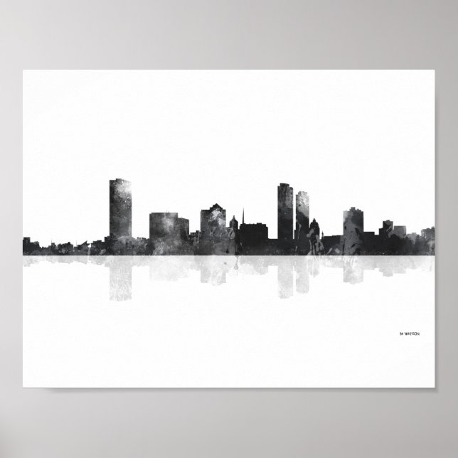 PÓSTER MILWAUKEE, WISCONSON SKYLINE (Frente)