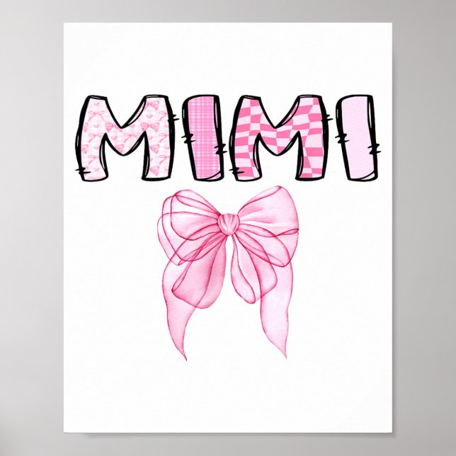 Póster Mimi Birthday Girl Matching Coquette Nk Bow  (Frente)