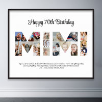 Mimi Carta Collage de fotos Cutout Abuela Cumpleañ