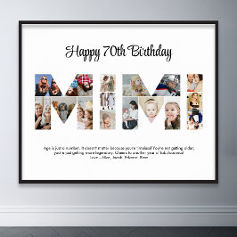 Póster Mimi Carta Collage de fotos Cutout Abuela Cumpleañ