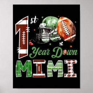 Póster Mimi del niño de 1 año de fútbol cumpleaños 1er ni
