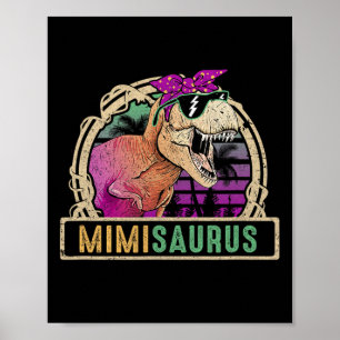 Póster Mimi Saurus Mimisaurus T Rex Dinosaur