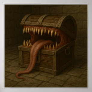 Póster Mimic Treasure Chest - La Sorpresa Final