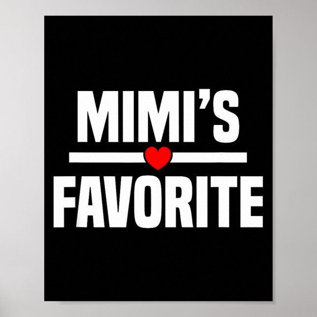 Póster Mimi's Favorite Granhild Funny Grandson Granddaugh (Frente)