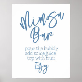 Póster Mimosa Bar Dusty Blue Poster