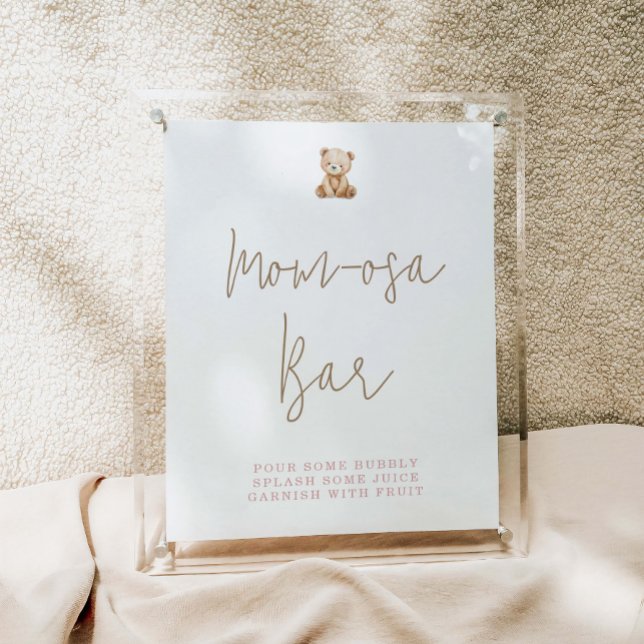 Póster Mimosa Bar Fiesta de Bebé Oso de Peluche Minimalis (Subido por el creador)