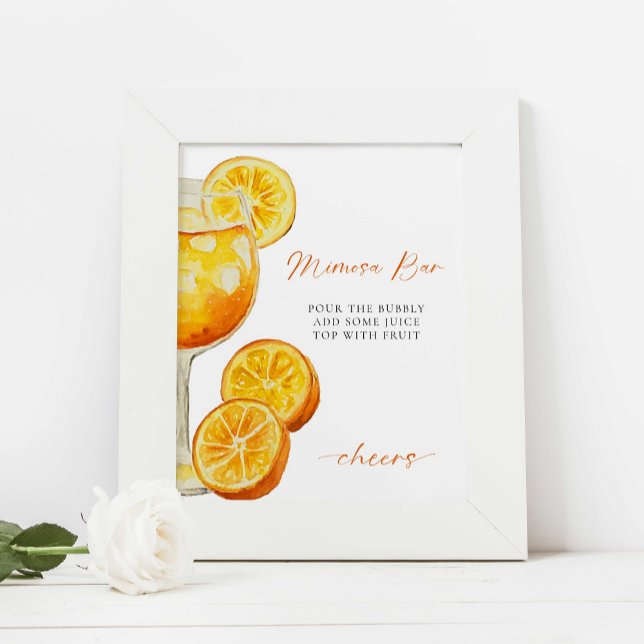 Póster Mimosa Bar Rótulo Aperol Spritz Bridal Shower (Subido por el creador)