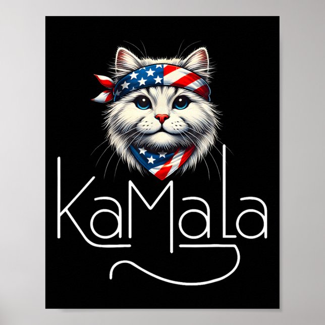 Póster Mín positivo de letras de gatos de camisas de Kama (Frente)